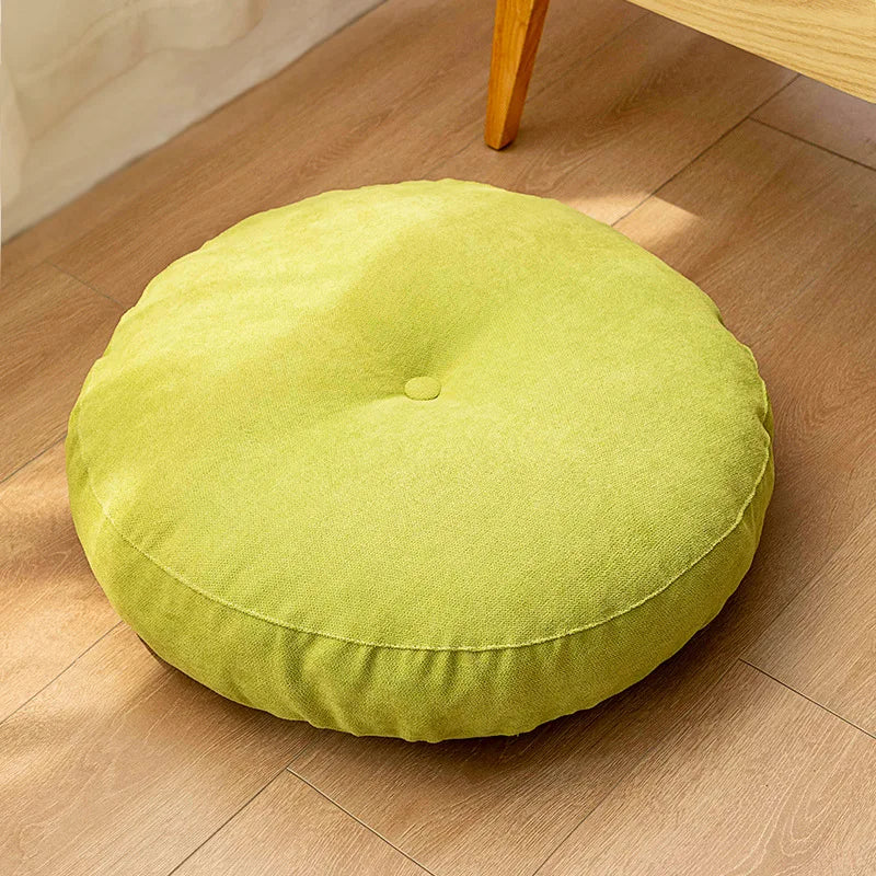 Round Floor Seat Pillow – Solid Color Meditation & Yoga Cushion